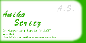 aniko stritz business card